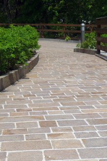 Paving slabs in the garden