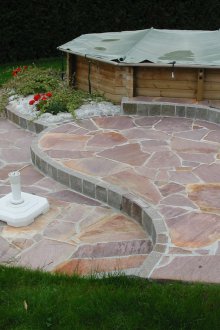 Paving tiles on the terrace