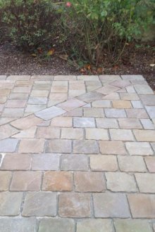 Paving slabs around the house