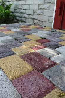 Sand bunte Fliesen