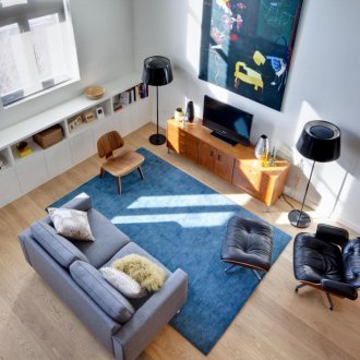 Wohnzimmer im Loft-Stil