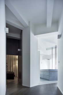 concise loft hallway design