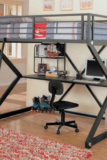 Cama tipo loft para niños.