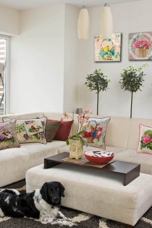 Bright living room in Provence style