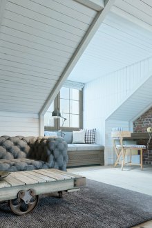 Habitación para adolescentes estilo loft