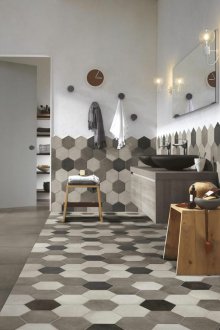Banyoda Loft tarzı fayans