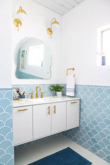 Azulejo de pared azul