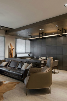 Dark sofa in the interior