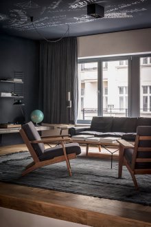 Dark loft interior