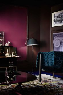 Dark crimson interior