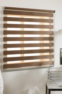 Rolled fabric curtains