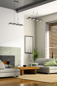Wooden shutters in the living room
