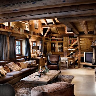 Salon de style chalet