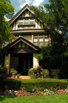 German style wooden house
