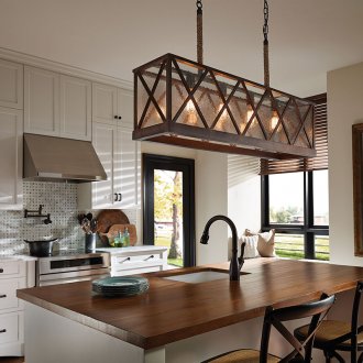 Lustre de teto estilo country