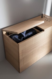 Wäschekorb aus Holz