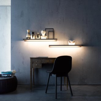 Loft tarzı cam raflar