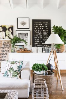 Decoración con fotos interiores.