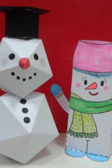 Origami kağıt kardan adam
