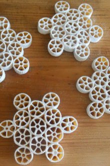 Pasta Snowflakes