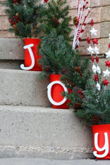 Christmas decoration stairs