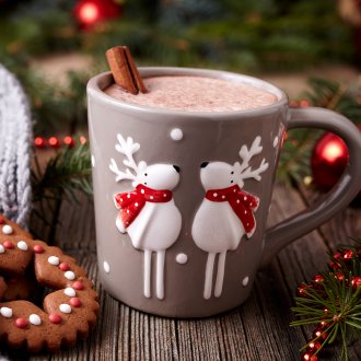 Mug with deers as a gift for the new year