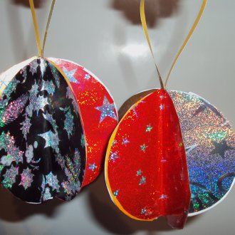 Christmas tree decoration made of paper