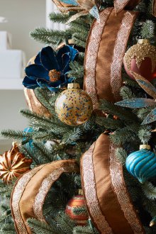 Christmas decorations from ribbons
