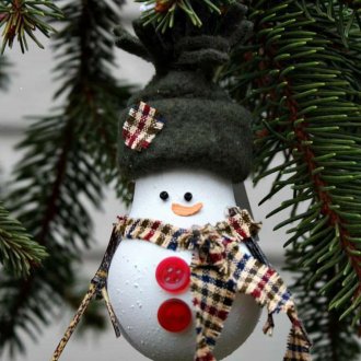 Christmas tree decoration snowman