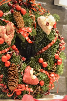 Corona de navidad de abeto