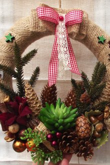 Guirnalda De Navidad De Arpillera