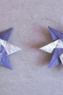 Flocos de neve de papel e papel alumínio