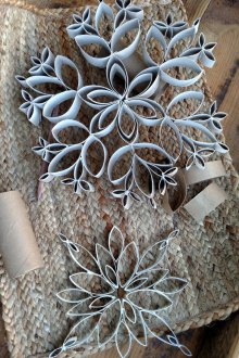 Flocos de neve de papelão