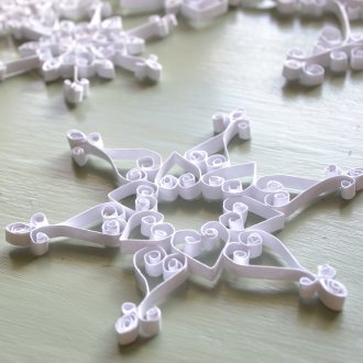 Quilling floco de neve de papel