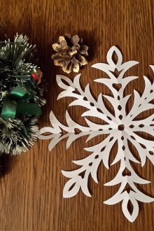 Floco de neve de papel de Natal