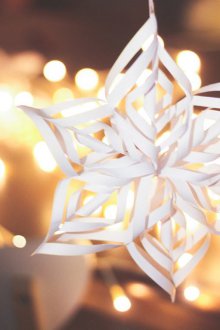 Floco de neve de papel volumétrico