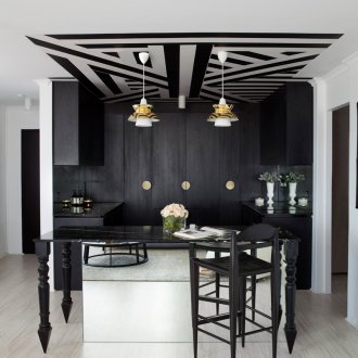 Dapur monokrom 14 persegi. m