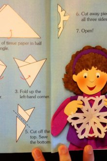 Instruções para flocos de neve de papel