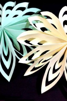 Flocos de neve de papel fofo