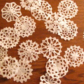 Flocos de neve de guardanapos