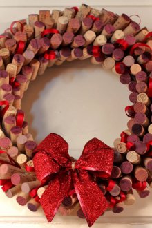 Guirnalda de Navidad de corcho de vino