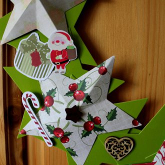 Corona de navidad de estrellas