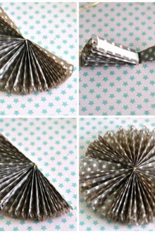 Christmas decorations made of corrugated paper