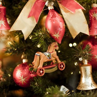 Christmas tree horse