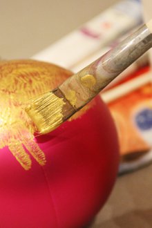 Ball painting in vintage style