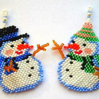 Snowman bead