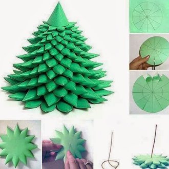 Origami paper Christmas tree