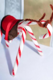 Christmas deer made of candy