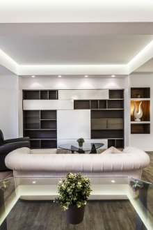 Salon blanc de style italien
