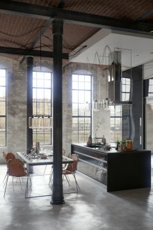 Colonna d'acciaio all'interno